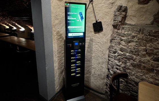 Bild Neue Powerbank-Station im Brauhauskeller